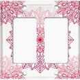 thumbnail image 6 of Metal Light Switch Plate Cover Mandala Violet Flower Tile Pattern MDL099, 6 of 13