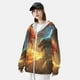 thumbnail image 3 of Fotbe Red And Blue Fire Dragon B Chaqueta con Protección Solar UPF 50+ para Hombre y Mujer, Camisa con Capucha y Bolsillos-XX-Large, 3 of 7