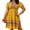 #6, variant on XUNKUSGA Summer Plus Size Dresses Vintage Print Boho Dress Classic Crewneck Puff Sleeve Beach Dresses for Women Fashion Split Hem Sun Dresses Women,Yellow,M