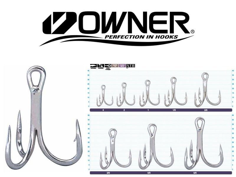 Owner Treble Hooks Stinger ST66TN AntiRust Finish 4X Strength [Sizes