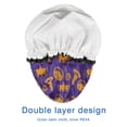 thumbnail image 4 of Shower Caps,Halloween Witch Hats Bats and Pumpkins Waterproof Shower Cap for Women 4 Pieces,Double Reusable Hair Cover for Shower PEVA Elastic Stretch Hem, 4 of 7