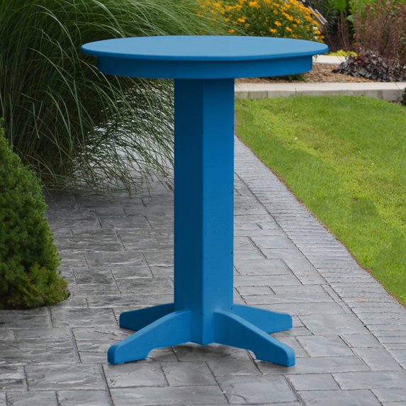 A & L Furniture Poly 33 in. Round Bar Height Table