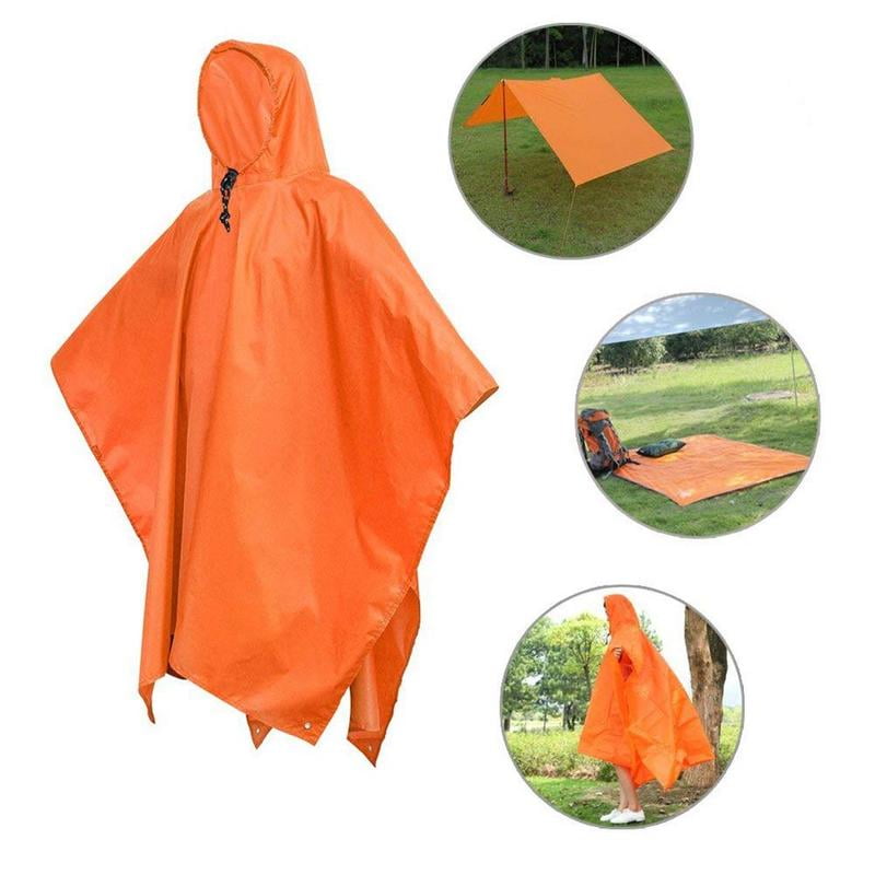 wrench Imperative radar Rain Poncho Coat, Multi-Use Rain Poncho Coat 3-in-1 Emergency Rainwear  Raincoat For Outdoor,Camping,Hiking,Travel (Orange) - Walmart.com