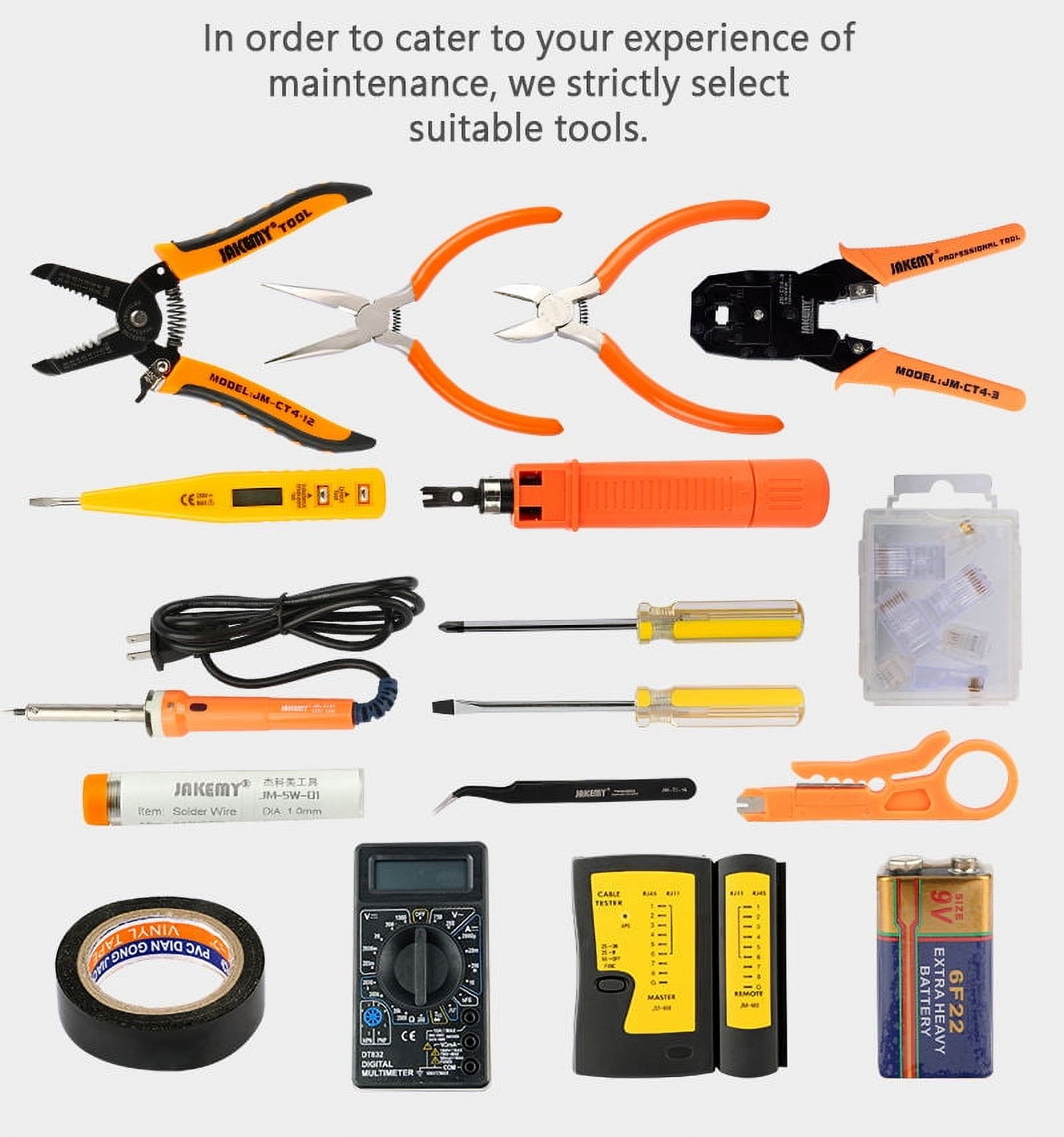 Electricians Network Screwdriver DIY Repair Tool Set Electrical Tool Kit Soldering Iron Kit USA 220V