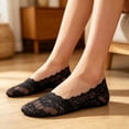 thumbnail image 4 of hoksml Women Floral Lace No Show Socks, Non Slip Invisible Liner Socks, Scalloped Edge Breathable Sheer Low Cut Socks for Flats Loafers Dress Shoes, 4 of 5