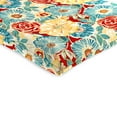 thumbnail image 6 of Jordan Manufacturing 38" x 21" Retro Flower Multicolor Floral Rectangular Outdoor Chair Cushion with Ties and Hanger Loop (2 Pack), 6 of 11