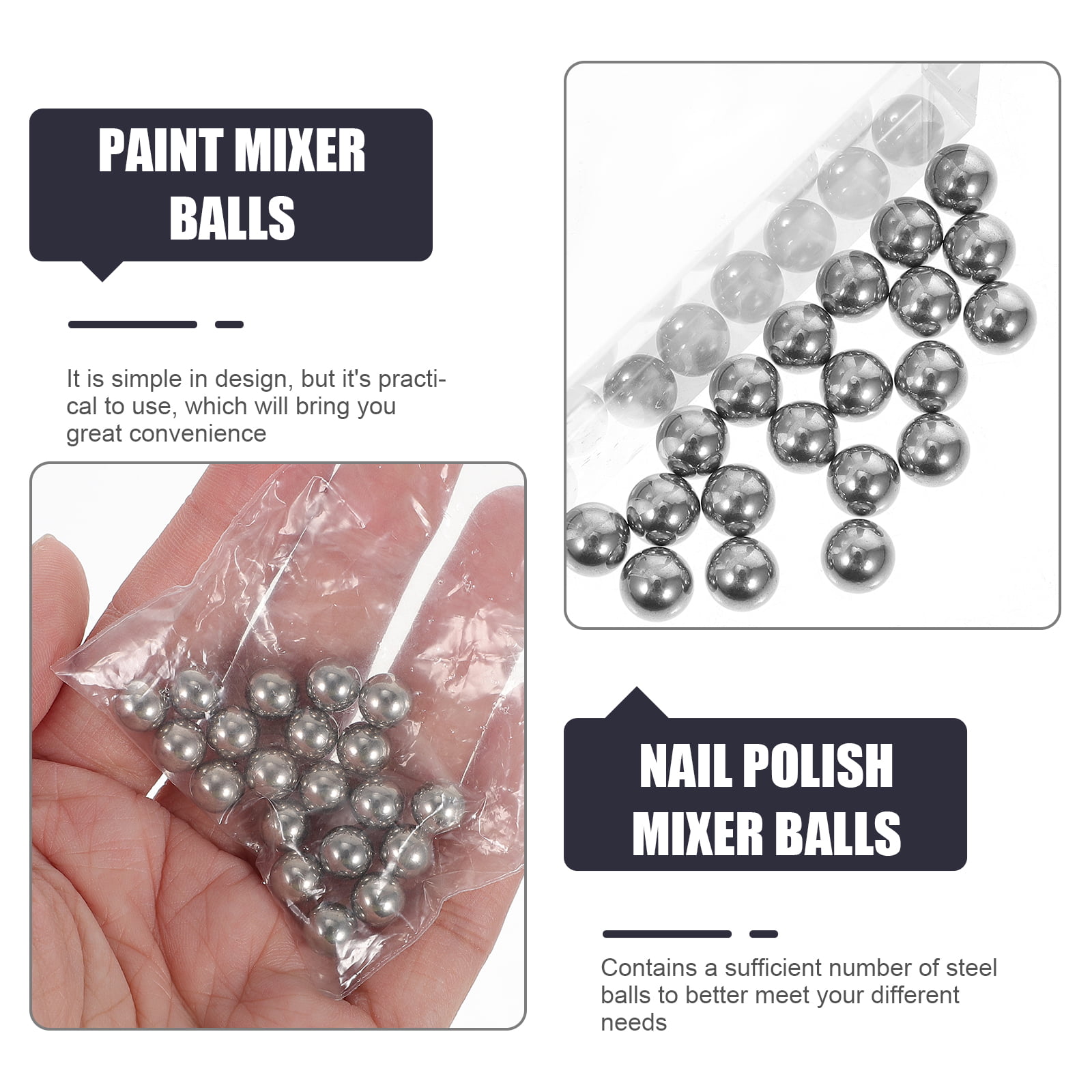 300 Pcs Stainless Steel Nail Polish Mixing Agitator Balls 4.5 Mm 3/16in for Nail  Polish Bottles Paint Bottles - Etsy