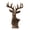 Brown-BW, variant on MMJ Wall Decor Resin Deer Head Sculpture Bust Antler Brown White 15.75x8.66x5.51in Art Home Entryway Living Room