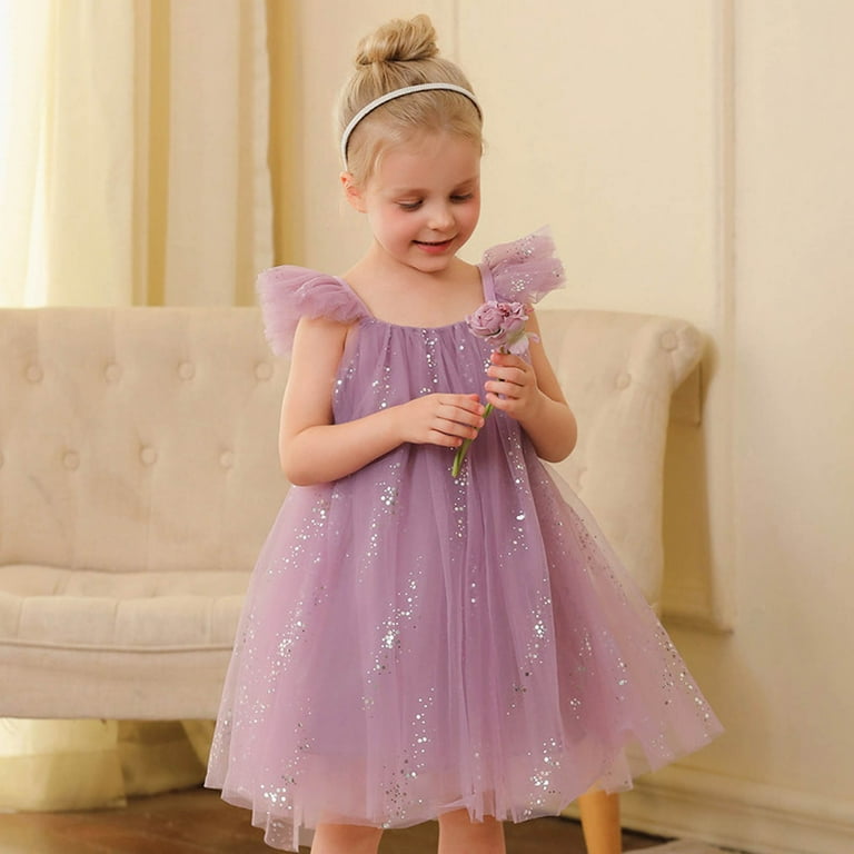 Zhuashum Flower Girl Dresses 12-18 Months Round Neck Dress Spring