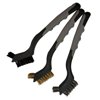 3 Piece Wire Brush Set Brass Nylon Steel Brush Clean Rust Paint Remover Tool