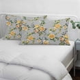thumbnail image 4 of Yellow Rose Standard Pillow Covers, Vintage Country PlantsFloral Vines Soft Breathable Throw Pillow Cases with Invisible Zipper, Decorative Pillowcase Pillows Protectors for Sofa Bed Chair 20"x26", 4 of 9