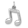 thumbnail image 1 of 14K White Gold Polished Musical Note Charm, 1 of 3