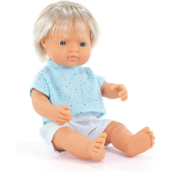Miniland Baby Doll Blonde boy 15'' (box) - My Friends & Me