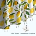 thumbnail image 6 of Yellow Lemon Fruit Flowers White Pattern Shower Curtain 36"x72" ,Bathroom Decorative Shower Curtains Set with 12 Hooks,Modern Waterproof Washable Shower Curtain, 6 of 6