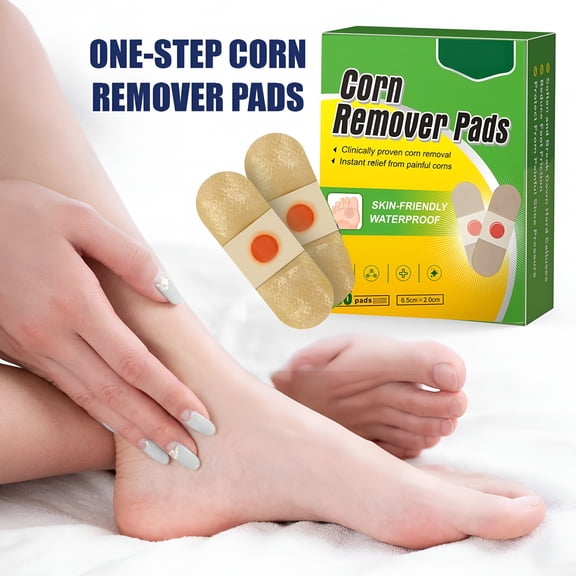 XIRQI Corn Removers for Toes Feet with Waterproof Tape Corn Cushions Callus Removal Pads for Feet Toe Bandages