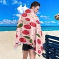 thumbnail image 4 of Coolnut Cherries Pattern Diveblues Beach Towel Microfiber - Oversized Travel Towels - Lightweight Compact Beach Accessories - for Swimming, Camping, Holiday, Quick Dry Washcloth Gift, 4 of 7