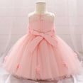 thumbnail image 5 of Baby Girl Party Dress Floral Princess Bridesmaid Pageant Gown Birthday Party Wedding Dress Spring Dresses For Baby Girl Pink 6-12 Months, 5 of 6