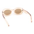 thumbnail image 4 of Iconic Minimal Thick Plastic Mod Oval Fashion Sunglasses Peach - Brown, 4 of 4
