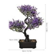 thumbnail image 2 of OULII Set of 2 Small Artificial Bonsai Trees in Pots, Realistic Faux Potted Plants for Home, Office, Tabletop Decoration, 2 of 6