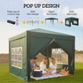 thumbnail image 4 of Outsunny 10'x10' Outdoor Pop Up Party Tent with Carrying Bag Green, 4 of 10