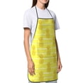 thumbnail image 4 of Yiaed Gold Pineapple Print Kitchen Apron with Hand Wipe Pockets,Big Pocket,Aprons for Women with Pockets, Waterproof for Cooking Baking, 4 of 7