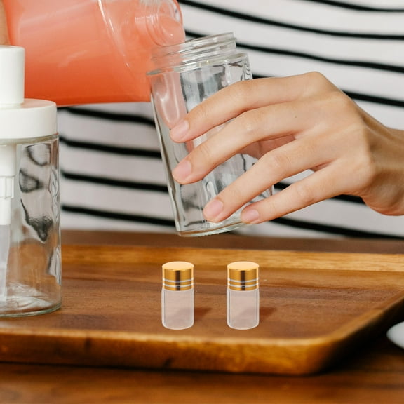 Masteelf 50 Pcs Tiny Glass Jars With Lids For Essential Oils And Perfume Samples Reusable And Portable Ideal For Travel And Storage Mini Bottles