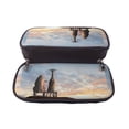 thumbnail image 5 of Lsque Elephant Giraffe Printed Big Capacity PU Leather Pencil Case Large Pencil Pouch Stationery Pen Bag Pencil Holder for Teen, 5 of 6