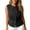 Black, variant on Women's Slim-Fit Denim Vest Tops Button-Down Sleeveless Casual Streetwear Trendy Casual Waistcoats