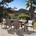 thumbnail image 6 of 7-Pc Outdoor Wooden Rectangular Dining Set, 6 of 6