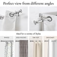 thumbnail image 5 of MERIVILLE 1" Single Curtain Rod Set, Adjustable 48–84 Inches, Prima Finials, Satin Nickel, 5 of 9