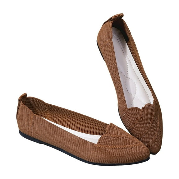 Xiaoxatg Women's Casual Shoes for Everyday Wear - Versatile Footwear for Leisure Activities - for Denim Outfits - Comfortable Mid Heel Design - Ideal for All Seasons 7.5 Brown