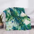 thumbnail image 4 of Throw Blanket for Couch, Peacock And Flowers Super Soft Fuzzy Comfy Warm Throw Blanket, Cuteness Lightweight Cozy Plush Flannel Blanket & Throws for Sofa and Bed All Season, 4 of 5
