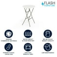 thumbnail image 4 of Flash Furniture 32'' Round Granite White Plastic Bar Height Folding Table, 4 of 9
