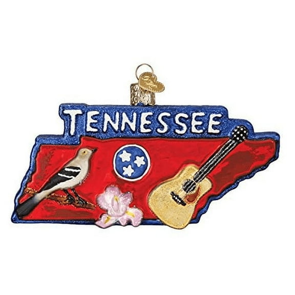 Old World Christmas Blown Glass Ornament for Christmas Tree, State of Tennessee