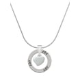 thumbnail image 1 of Delight Jewelry Silvertone Small 2-D Puffy Heart Joy Ring Charm Necklace, 18", 1 of 4