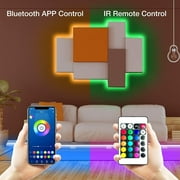 PHOPOLLO 100ft Bluetooth LED Strip Lights, 2835 RGB Color Changing Lights with App and Remote Control, for Home Party Decoration