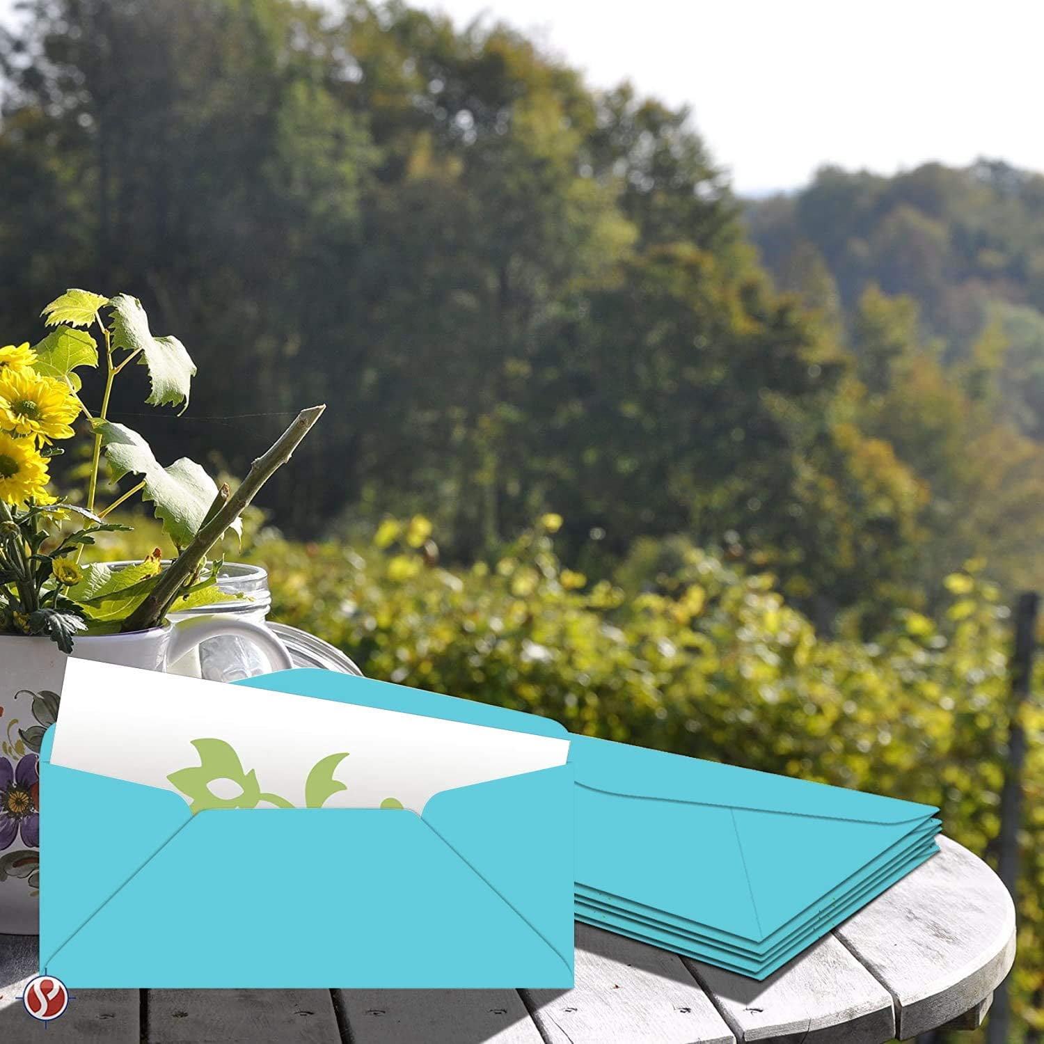 Light Blue #10 Business Color Mailing Envelopes | 4 1/8 X 9 ½ inches | 24lb Bond Bright Color Paper (90 GSM) | 50 Envelopes Per Pack