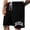 Black, variant on Mens Brown Printed Drawstring Shorts, "BROOKLYN" Letters, Summer Urban & Casual Use
