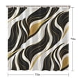 thumbnail image 5 of Black White Gold Marble Pattern Shower Curtain 72"x72" ,Bathroom Decorative Shower Curtains Set with 12 Hooks,Modern Waterproof Washable Shower Curtain, 5 of 6