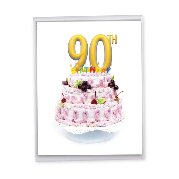 1 Large Birthday Card (8.5 x 11 Inch) - Big Day Milestones 90 J7060JMBG