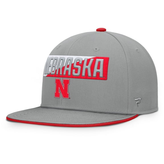 Men's Fanatics Gray Nebraska Huskers Duo Snapback Hat