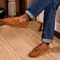 thumbnail image 7 of Minnetonka Men's Leather Laced Softsole Moccasin ,Brown,7.5 M US, 7 of 7
