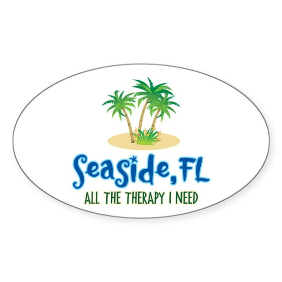 CafePress - Seaside FL Therapy - Sticker (Oval)