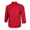 thumbnail image 2 of Thinsony Chef Jacket Coat Uniform Long Sleeve Hotel Kitchen Cook Apparel Red XL, 2 of 6
