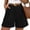*Black, variant on Women's High Waisted Pleated Wide Leg Dress Shorts with Belt,Business Casual Office Short with Pockets Pink,Women's Plus L