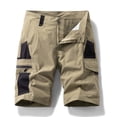 thumbnail image 2 of HOOMEUMY Mens Cargo Shorts Stylish Lightweight Casual Summer Elastic Waist Basketball Baseball Short Pants with Pockets Khaki 34, 2 of 9