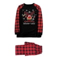 thumbnail image 5 of SUXIAN Family Matching Christmas Pajamas Cute Plaid Long Sleeve Tops Pants Xmas Two Piece Outfit Clothes, 5 of 6
