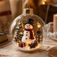 thumbnail image 4 of Glowing Christmas Story Ornament, Light-Up Mini Holiday Scene with Warm LED Light, Festive Keepsake Gift for Home Christmas Party Decoration(Snowman), 4 of 6