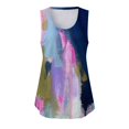 thumbnail image 3 of Playeras,Blusas y Tops,Ropa para Mujer Cropped Tank Top Camiseta suelta sin mangas con cuello en V de doble capa estampada para mujer (Bronze, S), 3 of 6