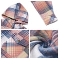 thumbnail image 4 of SHINE UP Flannel Shacket Jacket for Women Plaid Shirts Long Sleeve Button Down Tops Casual Hooded Coat, 4 of 6